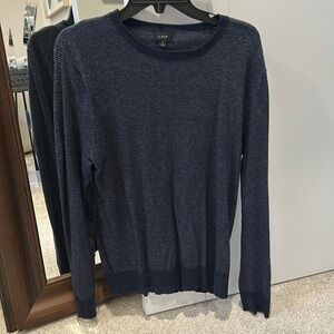 Jcrew men’s cotton/cashmere blend sweater in navy, size medium